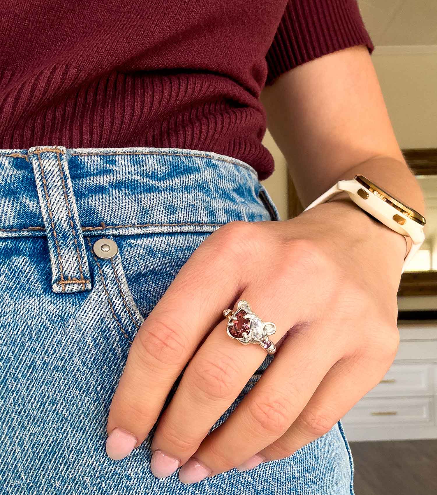 CHUI LEOPARD SPINEL RING