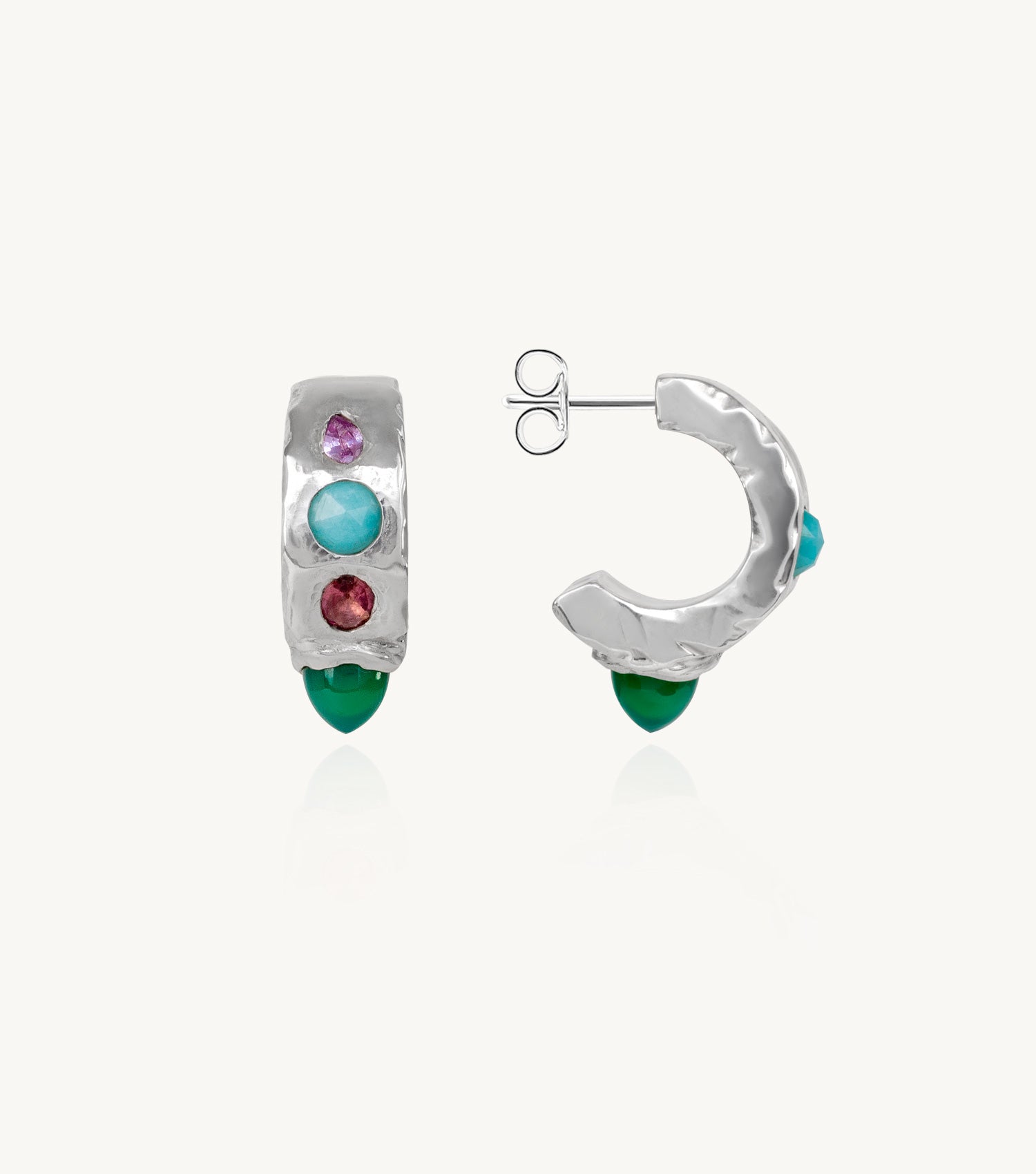 ZAMBEZI GEMSTONE HOOPS